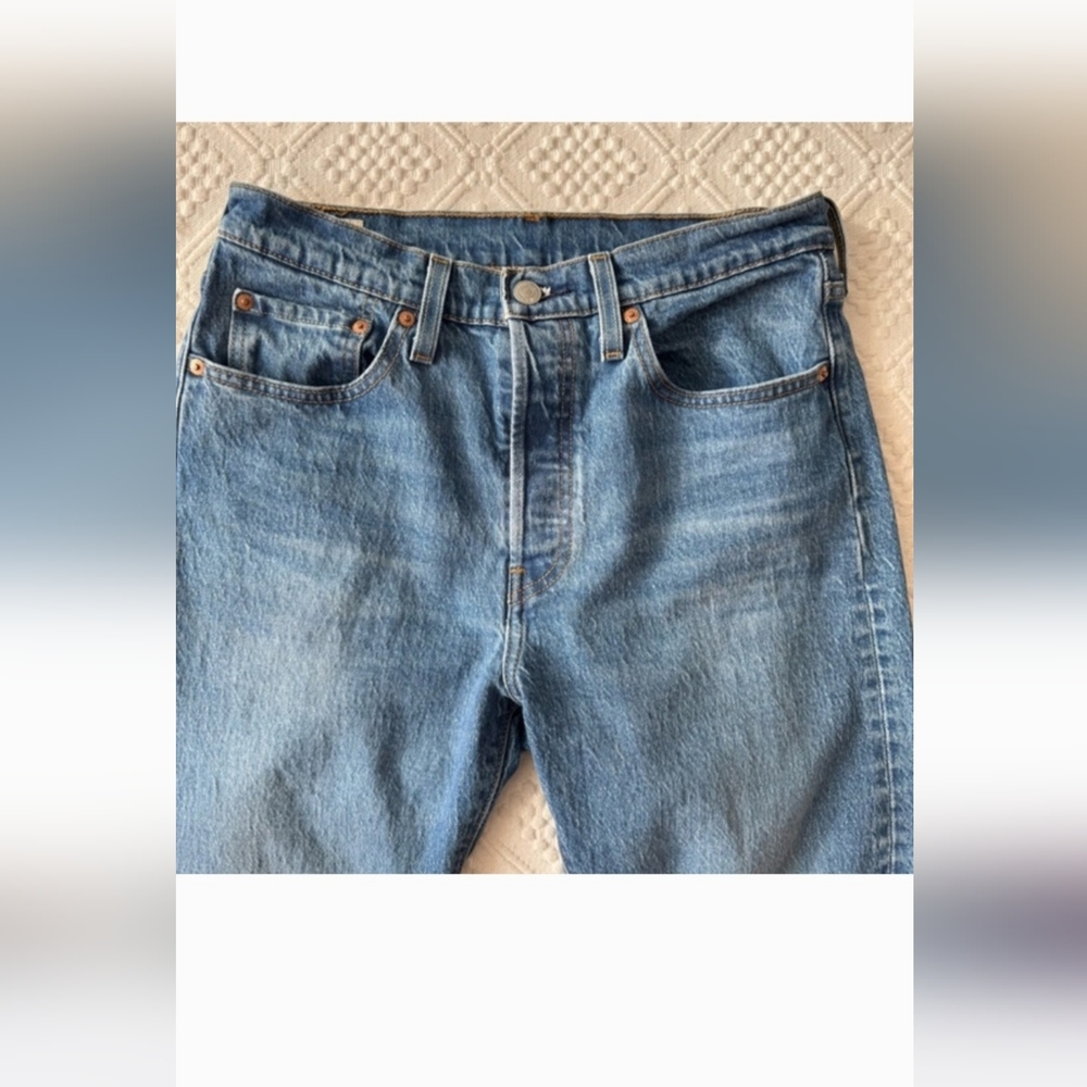 Levi's Premium 501 High-Rise Skinny Leg Jeans - Light Blue (17) - Picture 6 of 8
